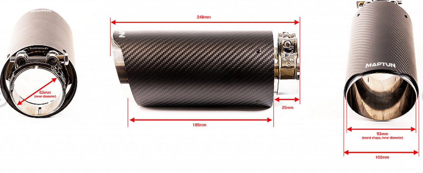 CARBON FIBER TAILPIPE, MAPTUN PERFORMANCE