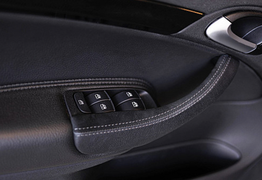 XT‑SERIES FRONT DOOR HANDLE KIT, ALCANTARA, GREY STITCHING, SAAB 9‑3 2003‑